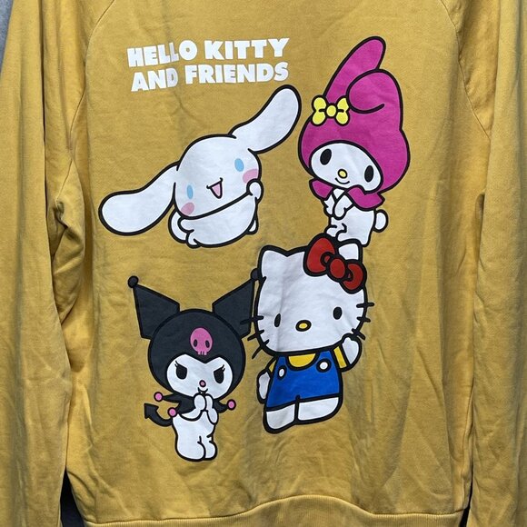 Hello Kitty & Friends Sanrio Mustard Yellow Sweatshirt L - Picture 2 of 6